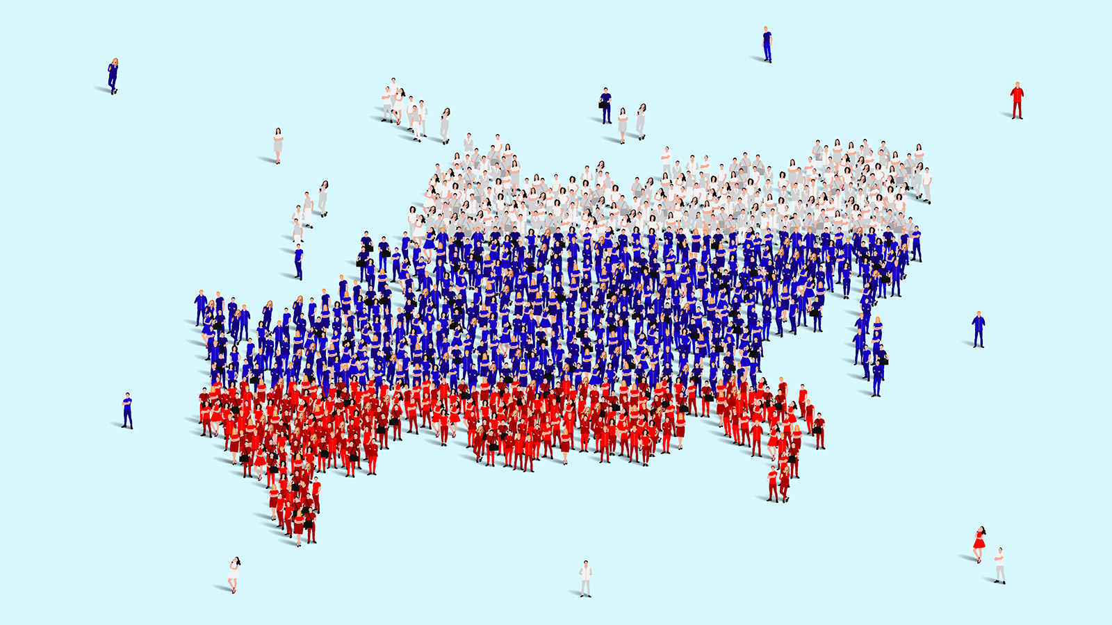 Карта россии в цветах российского флага